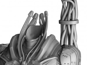 CYRAX MK11 FOR 3D PRINT BUST STL 3D Model