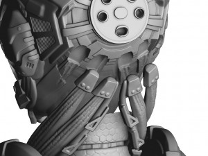 CYRAX MK11 FOR 3D PRINT BUST STL 3D Model