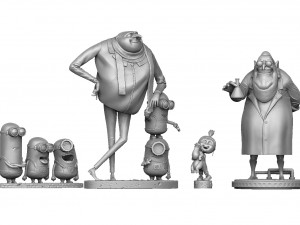 SET DESPICABLE ME FOR 3D PRINT STL 3D Модель