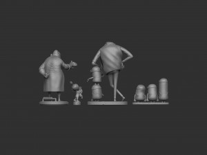 SET DESPICABLE ME FOR 3D PRINT STL 3D Модель