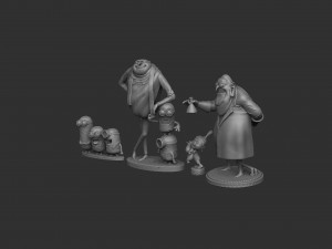 SET DESPICABLE ME FOR 3D PRINT STL 3D Модель