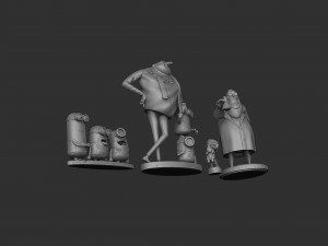 SET DESPICABLE ME FOR 3D PRINT STL 3D Модель