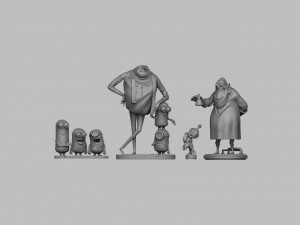 SET DESPICABLE ME FOR 3D PRINT STL 3D Модель