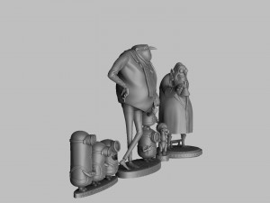 SET DESPICABLE ME FOR 3D PRINT STL 3D Модель