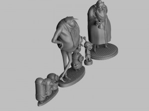 SET DESPICABLE ME FOR 3D PRINT STL 3D Модель