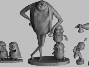 SET DESPICABLE ME FOR 3D PRINT STL 3D Модель