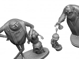 SET DESPICABLE ME FOR 3D PRINT STL 3D Модель