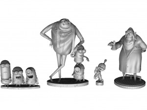 SET DESPICABLE ME FOR 3D PRINT STL 3D Модель