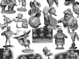 DUCK TALES SET FOR 3D PRINT STL 3D Model