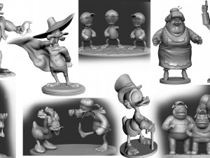 DUCK TALES SET FOR 3D PRINT STL 3D Model