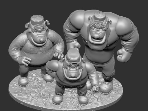 DUCK TALES SET FOR 3D PRINT STL 3D Model