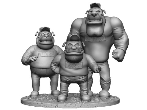 DUCK TALES SET FOR 3D PRINT STL 3D Model