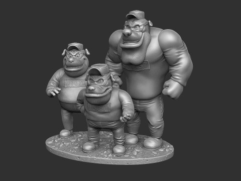 DUCK TALES SET FOR 3D PRINT STL 3D Model