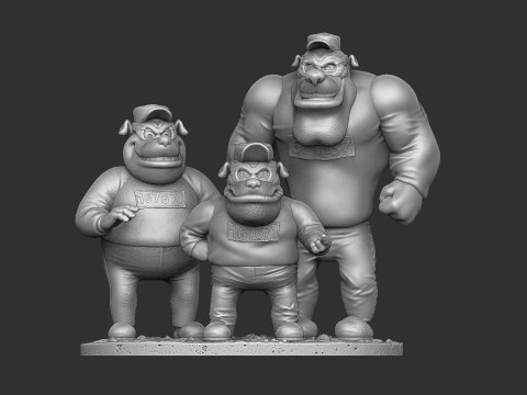 DUCK TALES SET FOR 3D PRINT STL 3D Model