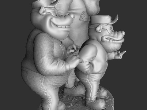 DUCK TALES SET FOR 3D PRINT STL 3D Model