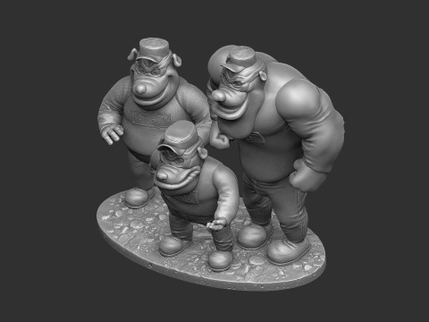DUCK TALES SET FOR 3D PRINT STL 3D Model