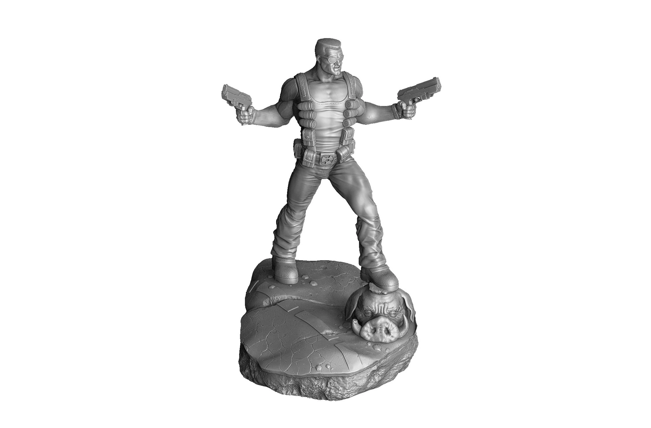 DUKE NUKEM FOR 3D PRINT STL 3D Print Model .c4d .max .obj .3ds .fbx .stl .blend