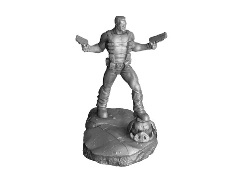 DUQUE NUKEM PARA IMPRESS&Atilde;O 3D STL Modelo de Impressão 3D