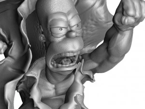 Homer Jay Simpson VOOR 3D PRINT STL 3D Model