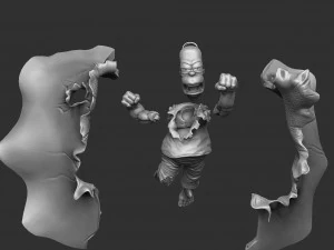 Homer Jay Simpson VOOR 3D PRINT STL 3D Model
