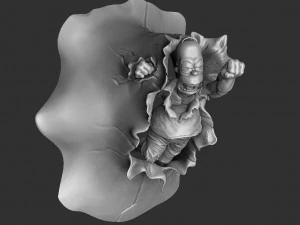 Homer Jay Simpson VOOR 3D PRINT STL 3D Model
