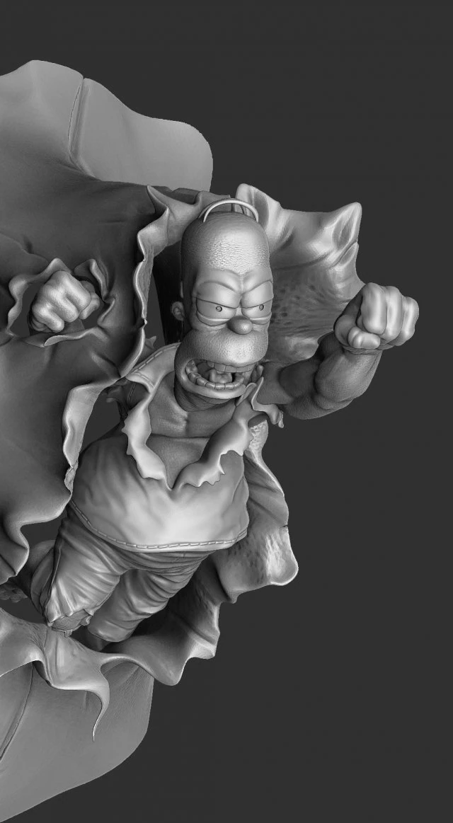 Homer Jay Simpson VOOR 3D PRINT STL 3D Model .c4d .max .obj .3ds .fbx .stl .blend 