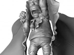 Homer Jay Simpson VOOR 3D PRINT STL 3D Model