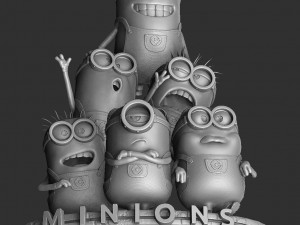 MINIONS FOR 3D PRINT STL ASSEMBLE AND SEPARATELY 3D Model