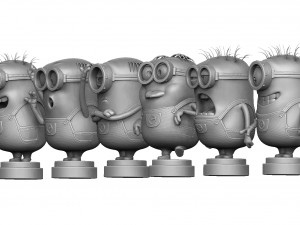 MINIONS FOR 3D PRINT STL ASSEMBLE AND SEPARATELY 3D Model