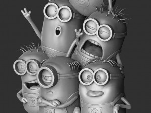 MINIONS FOR 3D PRINT STL ASSEMBLE AND SEPARATELY 3D Model