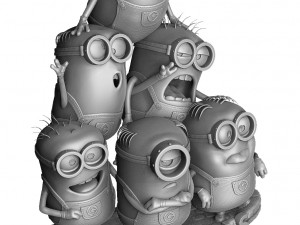 MINIONS FOR 3D PRINT STL ASSEMBLE AND SEPARATELY 3D Model