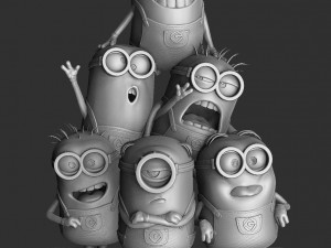 MINIONS FOR 3D PRINT STL ASSEMBLE AND SEPARATELY 3D Model