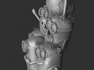 MINIONS FOR 3D PRINT STL ASSEMBLE AND SEPARATELY 3D Model