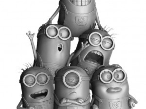 MINIONS FOR 3D PRINT STL ASSEMBLE AND SEPARATELY 3D Model