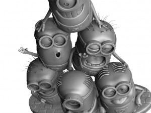 MINIONS FOR 3D PRINT STL ASSEMBLE AND SEPARATELY 3D Model