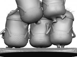 MINIONS FOR 3D PRINT STL ASSEMBLE AND SEPARATELY 3D Model