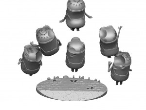 MINIONS FOR 3D PRINT STL ASSEMBLE AND SEPARATELY 3D Model
