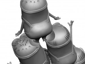 MINIONS FOR 3D PRINT STL ASSEMBLE AND SEPARATELY 3D Model
