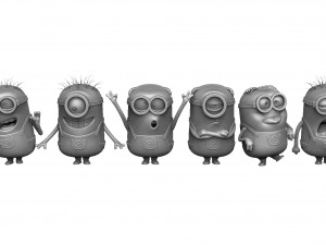 MINIONS FOR 3D PRINT STL ASSEMBLE AND SEPARATELY 3D Model