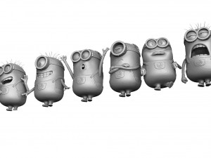 MINIONS FOR 3D PRINT STL ASSEMBLE AND SEPARATELY 3D Model
