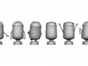 MINIONS FOR 3D PRINT STL ASSEMBLE AND SEPARATELY 3D Model