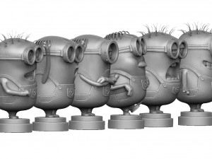MINIONS FOR 3D PRINT STL ASSEMBLE AND SEPARATELY 3D Model
