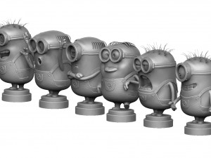 MINIONS FOR 3D PRINT STL ASSEMBLE AND SEPARATELY 3D Model