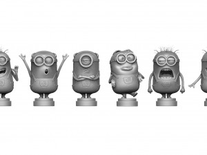 MINIONS FOR 3D PRINT STL ASSEMBLE AND SEPARATELY 3D Model
