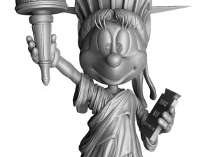 MINNIE MOUSE LIBERTY FOR 3D PRINT STL 3D Model