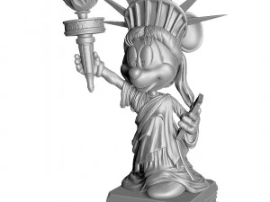 MINNIE MOUSE LIBERTY FOR 3D PRINT STL 3D Model