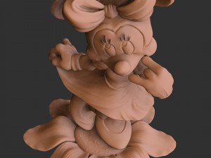 Minnie Mouse WITH FLOWER FOR 3D PRINT STL assemble and solid 3D Модель