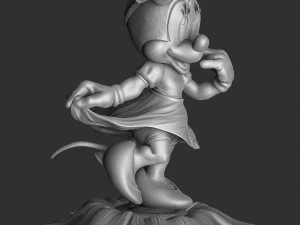 Minnie Mouse CON FIORE PER STAMPA 3D STL assemblato e solido Modello 3D