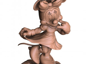 Minnie Mouse WITH FLOWER FOR 3D PRINT STL assemble and solid 3D Модель