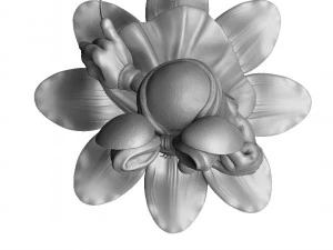 Minnie Mouse CON FIORE PER STAMPA 3D STL assemblato e solido Modello 3D